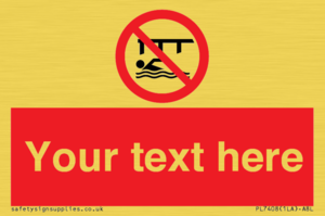 Custom Do not swim in the vicinity of piers